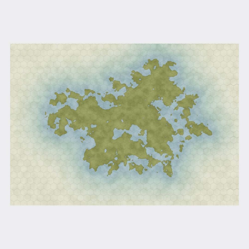 Unique fantasy map 0001 - hex grid