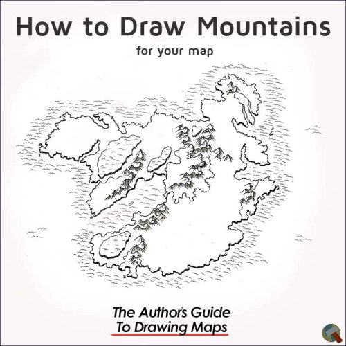 How to draw mountains on a map cover image